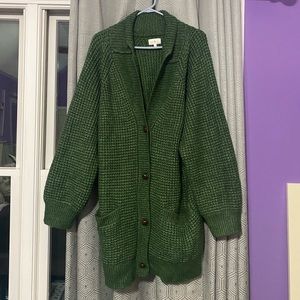 Lou & Grey Green Knit Cardigan